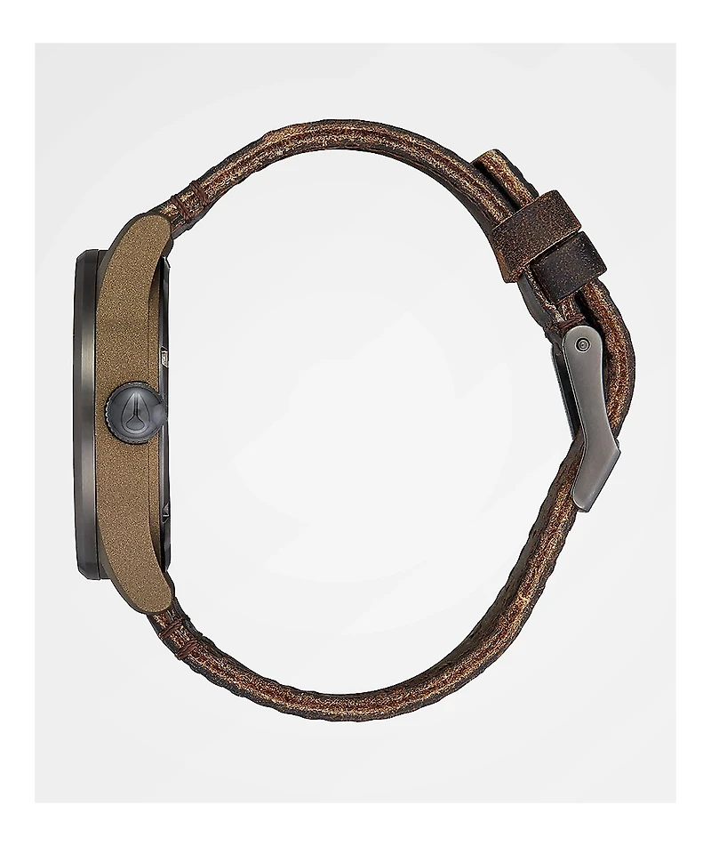 Nixon Sentry 42 Leather Bronze & Gunmetal Watch
