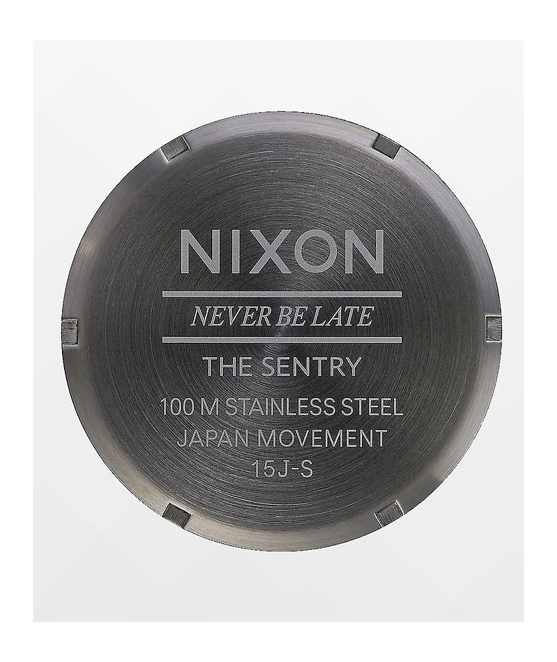 Nixon Sentry 42 Leather Bronze & Gunmetal Watch