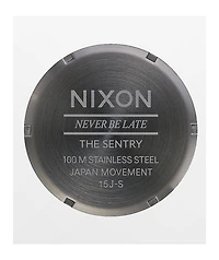 Nixon Sentry 42 Leather Bronze & Gunmetal Watch