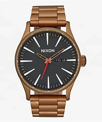 Nixon Sentry Bronze & Black Analog Watch