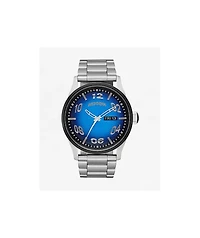 Nixon Sentry Fisheye Silver & Polar Blue Analog Watch