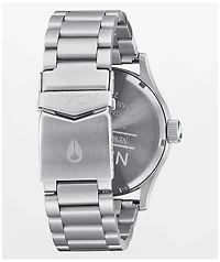 Nixon Sentry SS Stainless Steel & Sage Sunray Analog Watch