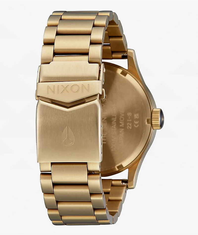 Nixon Sentry SS Yellow Gold & Black Analog Watch