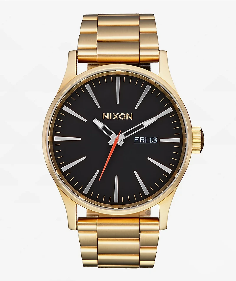 Nixon Sentry SS Yellow Gold & Black Analog Watch