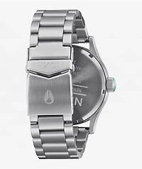 Nixon Sentry Silver & Turquoise Analog Watch