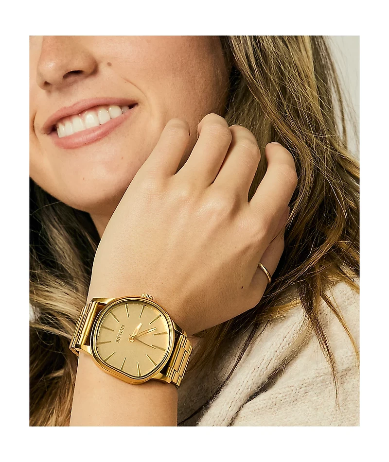Nixon Sentry Wobble All Gold Analog Watch