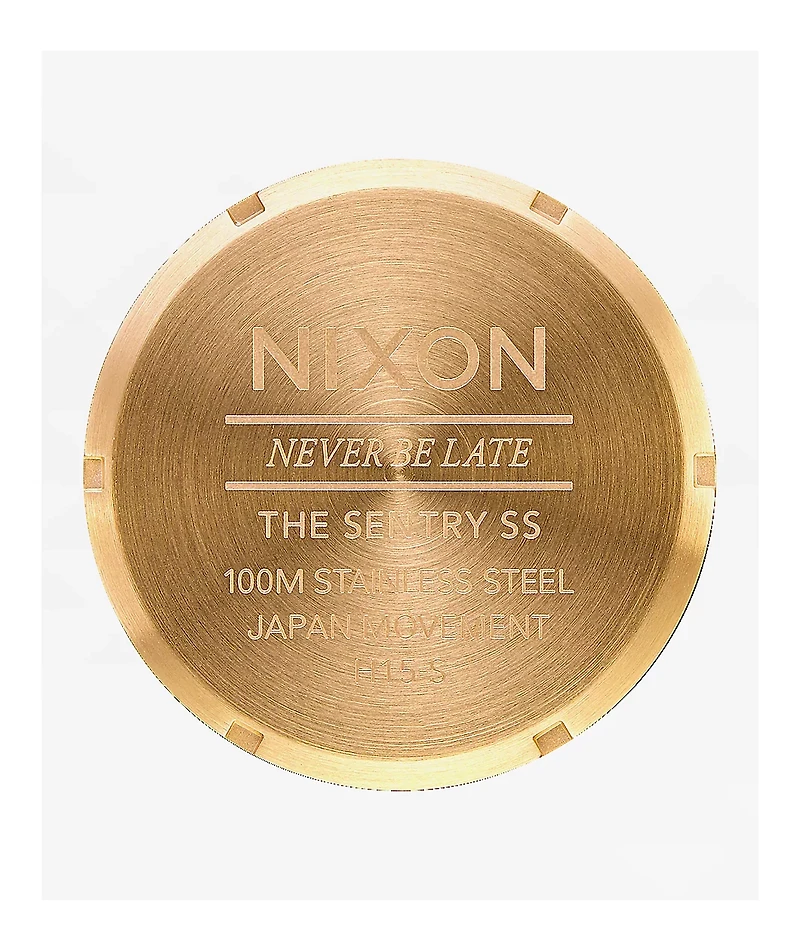 Nixon Sentry Wobble Dim Gold & Black Analog Watch