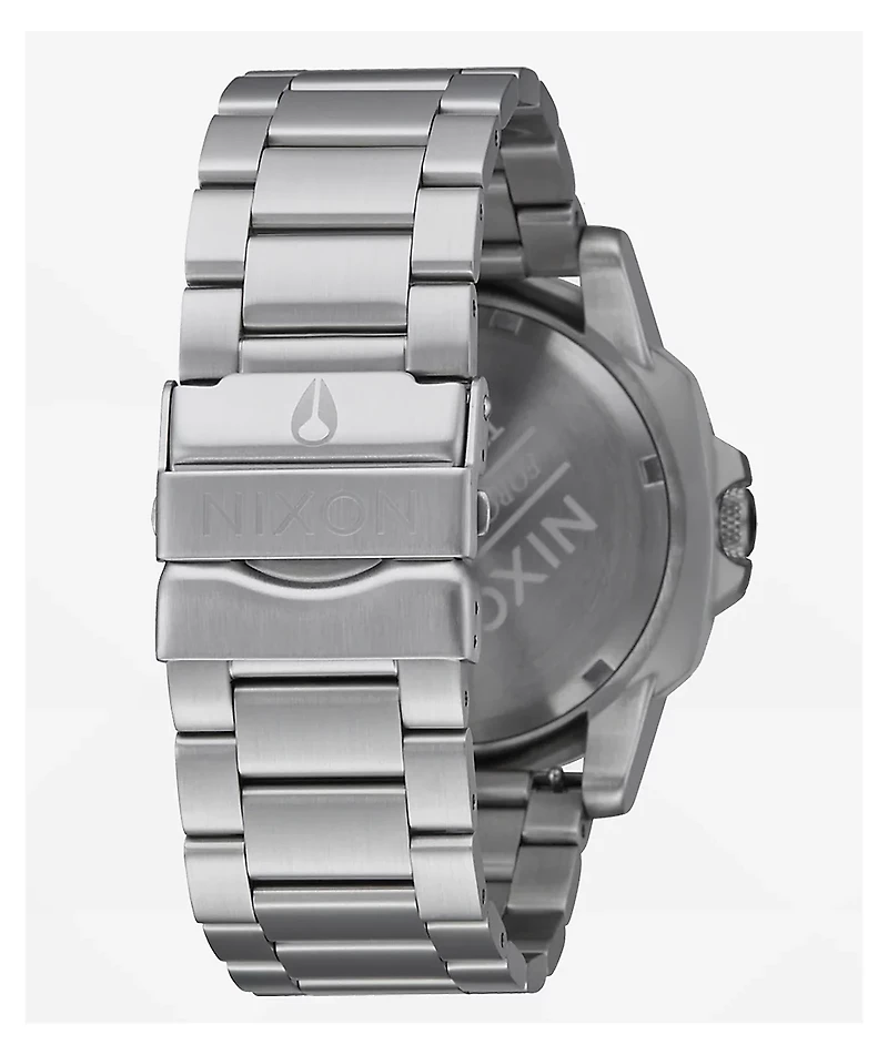 Nixon Smyth 44 Silver & Black Analog Watch