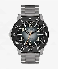 Nixon Smyth 44 Silver & Tunnel Black Ombre Analog Watch