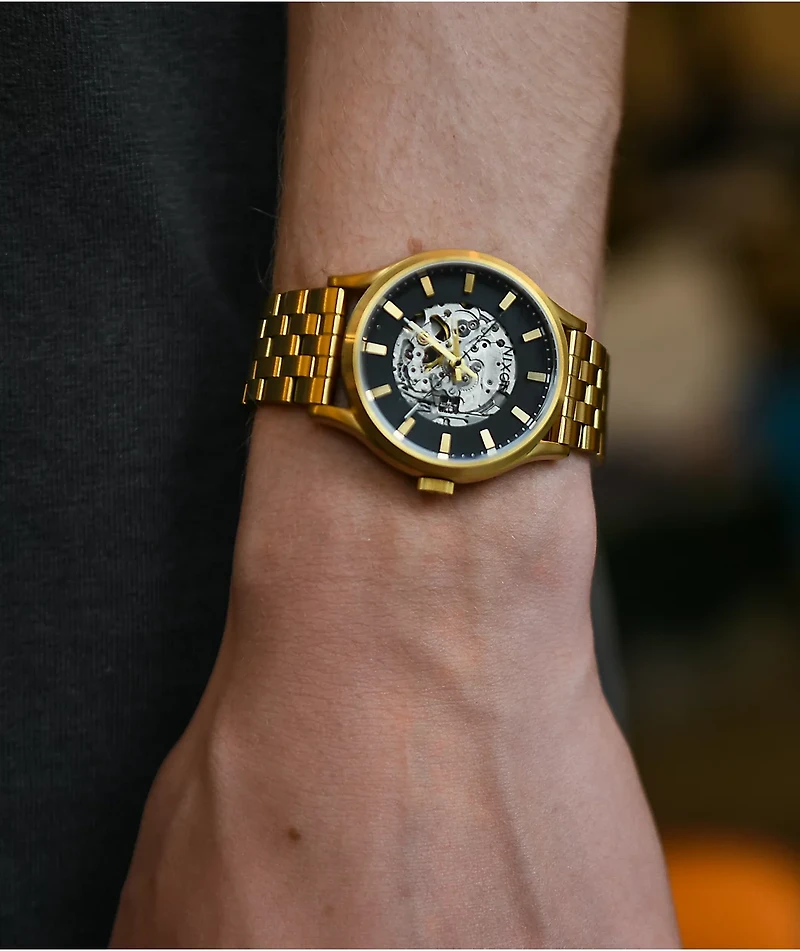 Nixon Spectra Black & Gold Analog Watch