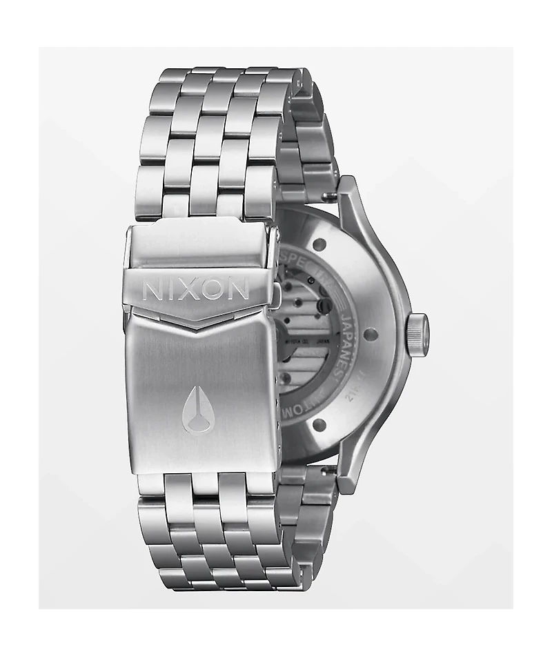 Nixon Spectra Navy Sunray & Silver Automatic Watch