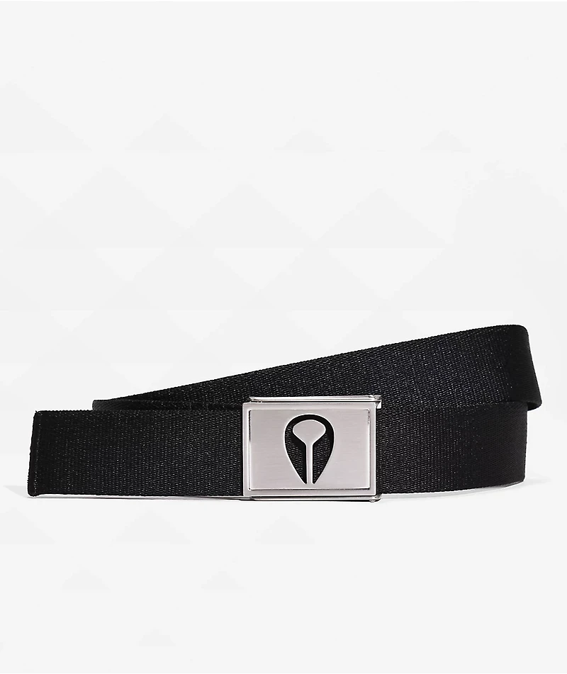 Nixon Spy Black & Silver Web Belt