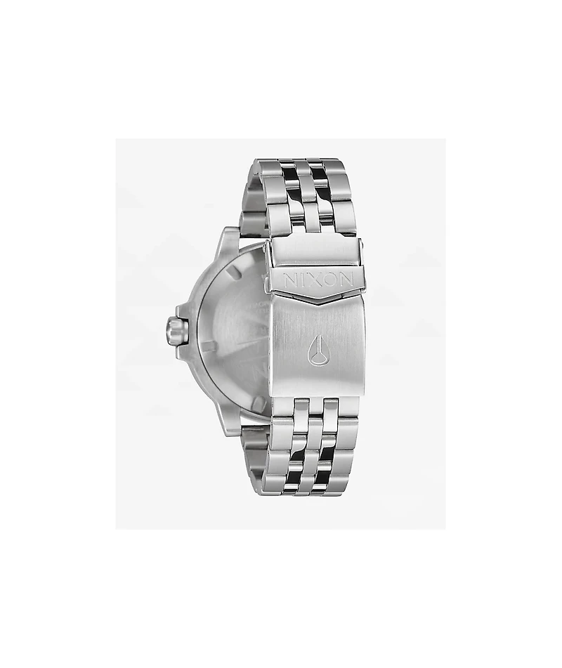 Nixon Stinger 44 Silver, Byron Blue, & Green Analog Watch