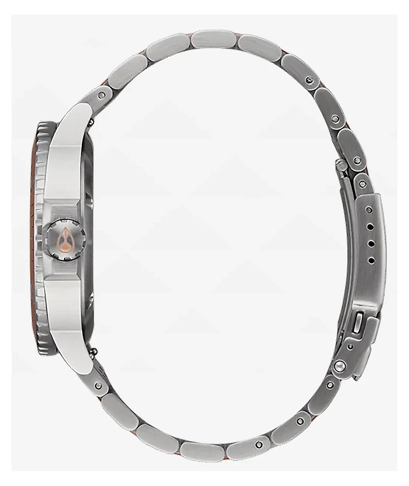 Nixon Stinger 44 Silver & Coral Analog Watch