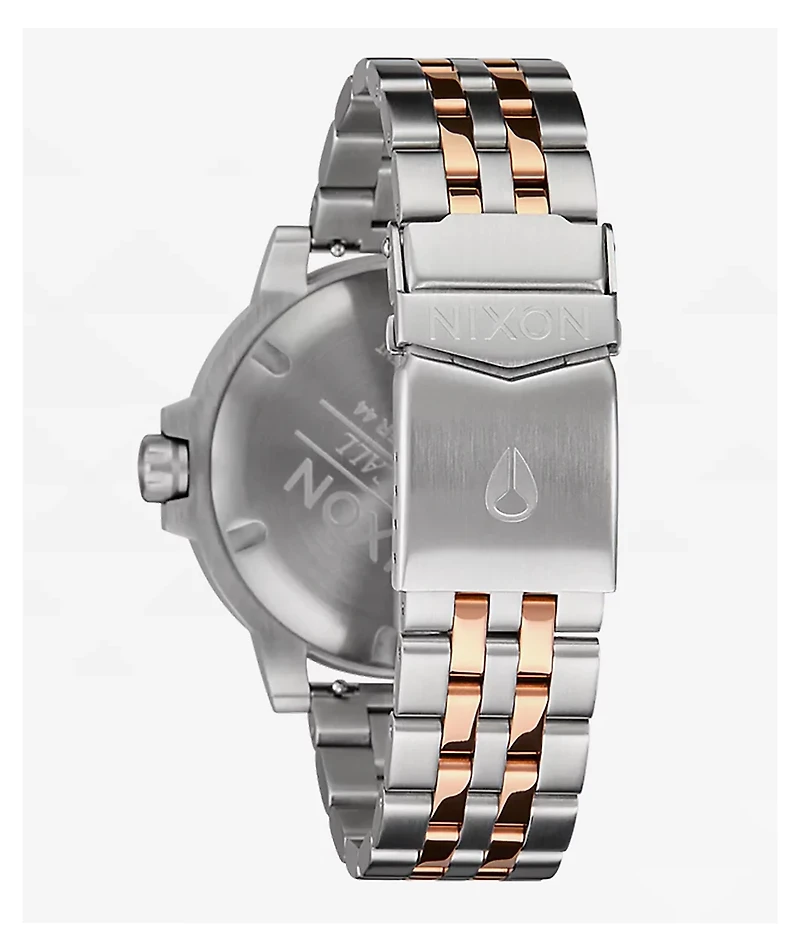 Nixon Stinger 44 Silver & Coral Analog Watch