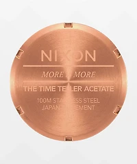 Nixon Time Teller Acetate Pink Tortoiseshell Analog Watch
