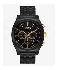 Nixon Time Teller Chrono Black & Gold Analog Watch