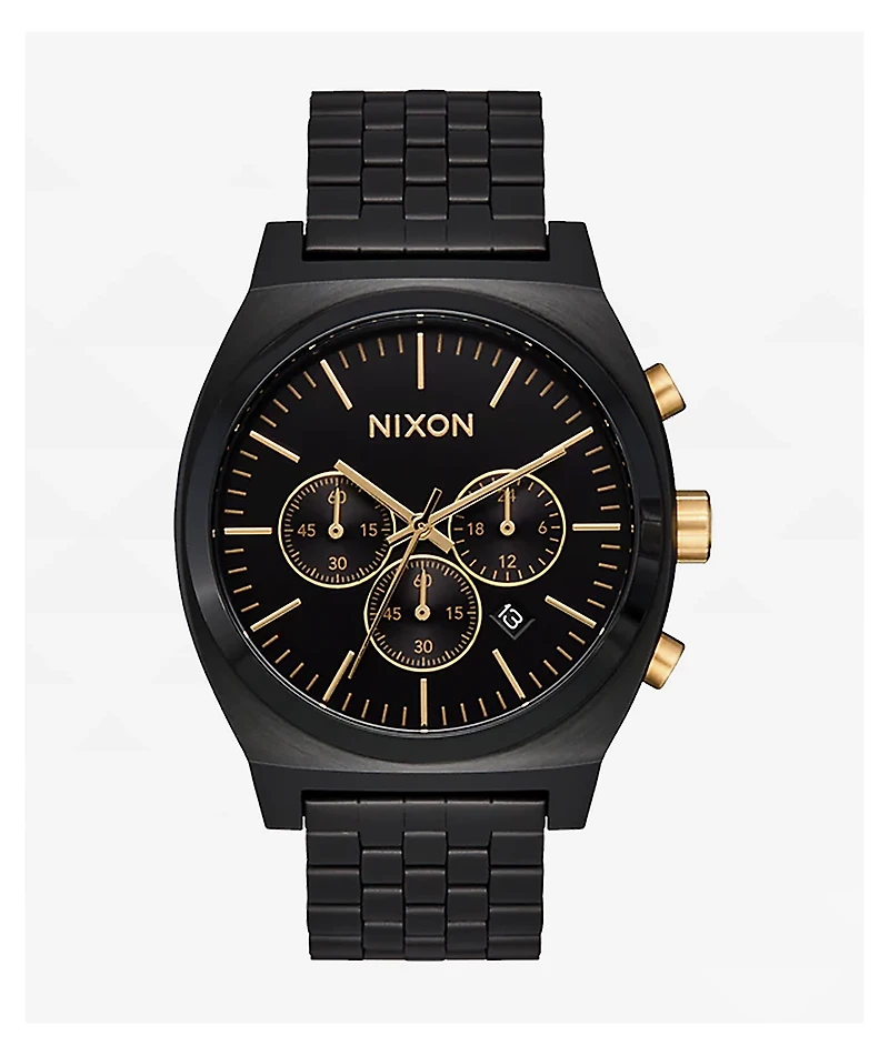 Nixon Time Teller Chrono Black & Gold Analog Watch