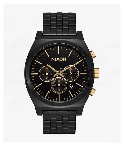 Nixon Time Teller Chrono Black & Gold Analog Watch