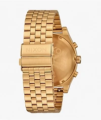 Nixon Time Teller Gold & Green Sunray Analog Watch