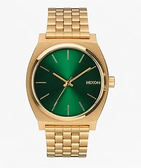 Nixon Time Teller Gold & Green Sunray Analog Watch