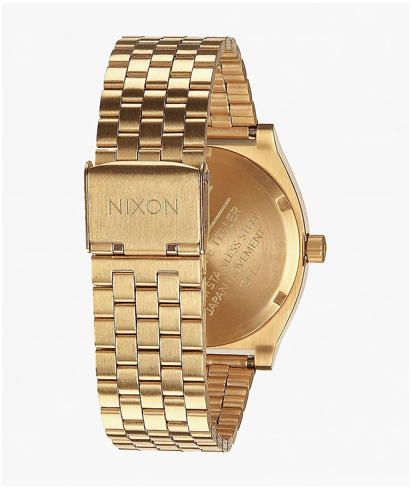 Nixon Time Teller Gold & Oxblood Sunray Analog Watch