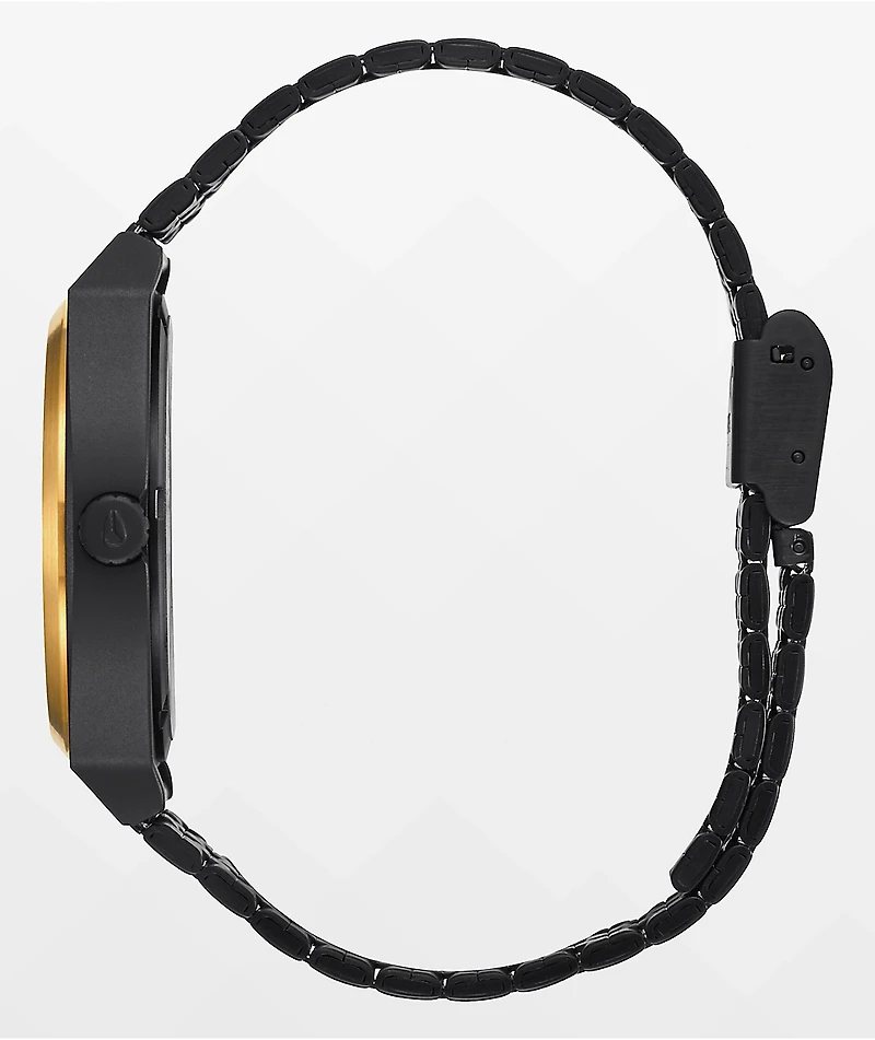 Nixon Time Teller Matte Black, Gold, & Burgundy Watch