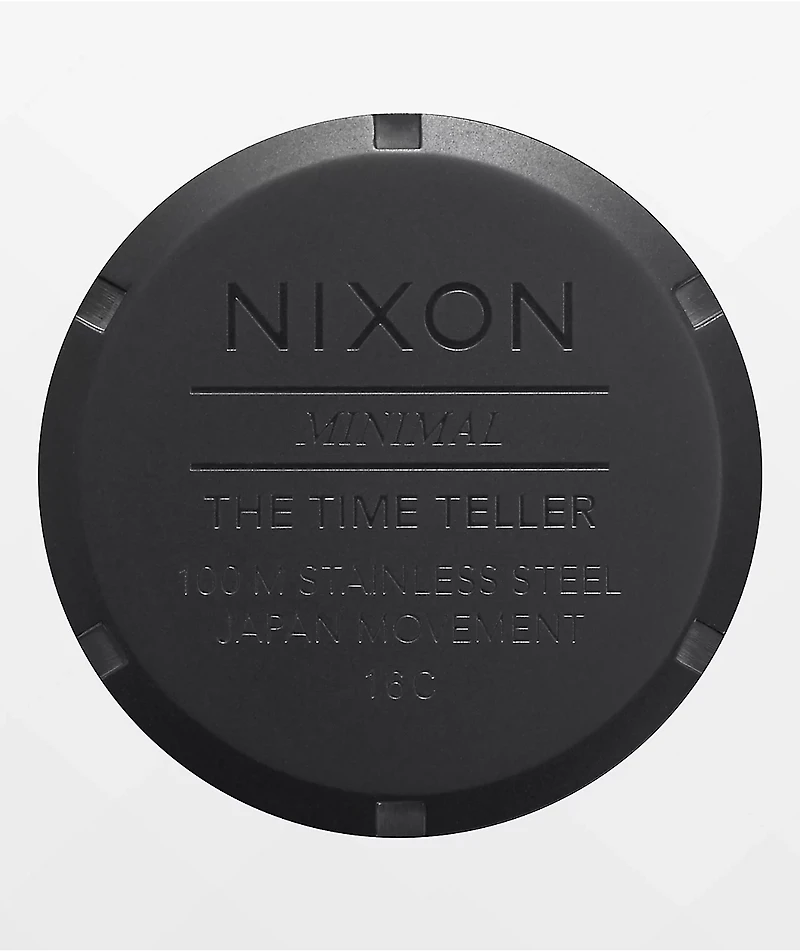 Nixon Time Teller Matte Black, Gold, & Burgundy Watch