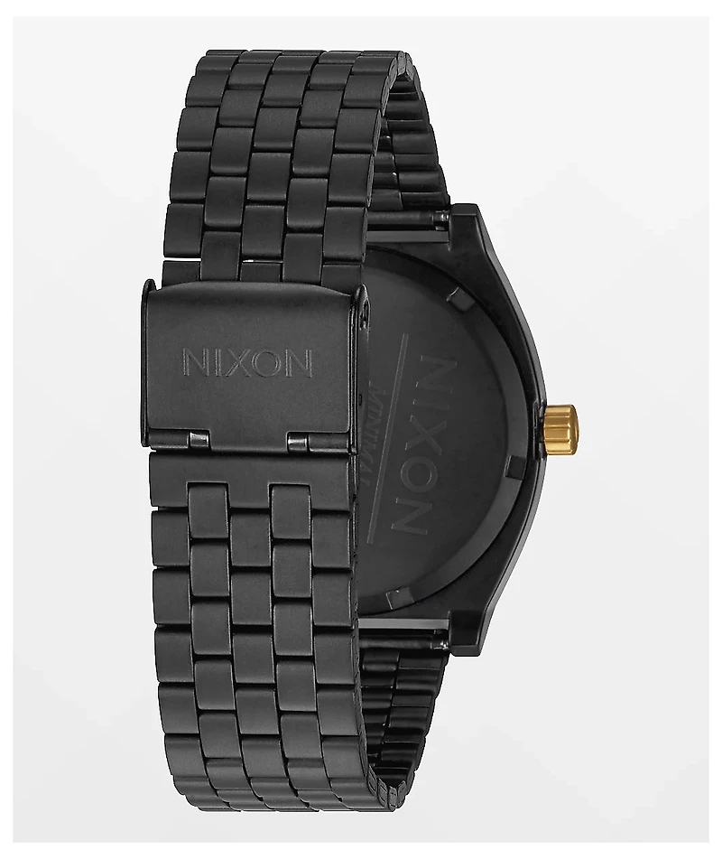 Nixon Time Teller Matte Black & Gold Analog Watch
