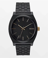 Nixon Time Teller Matte Black & Gold Analog Watch