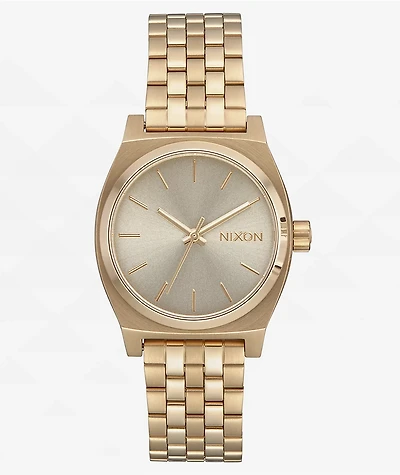 Nixon Time Teller Medium Light Gold & Vintage White Analog Watch