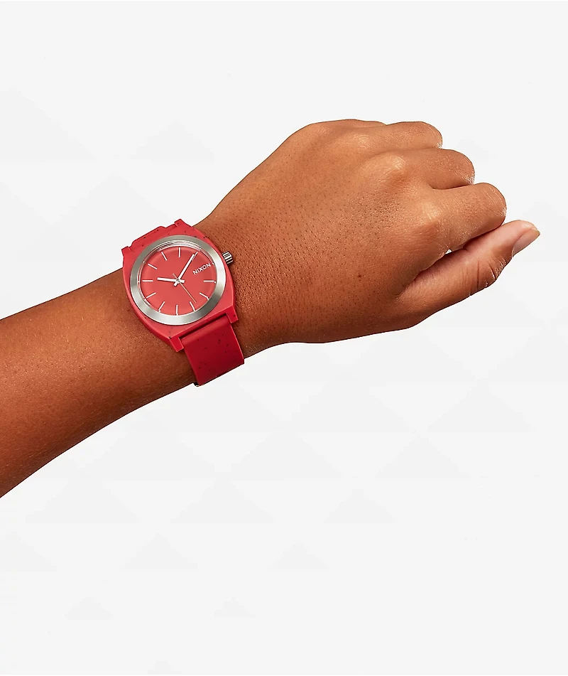 Nixon Time Teller OPP Red Analog Watch