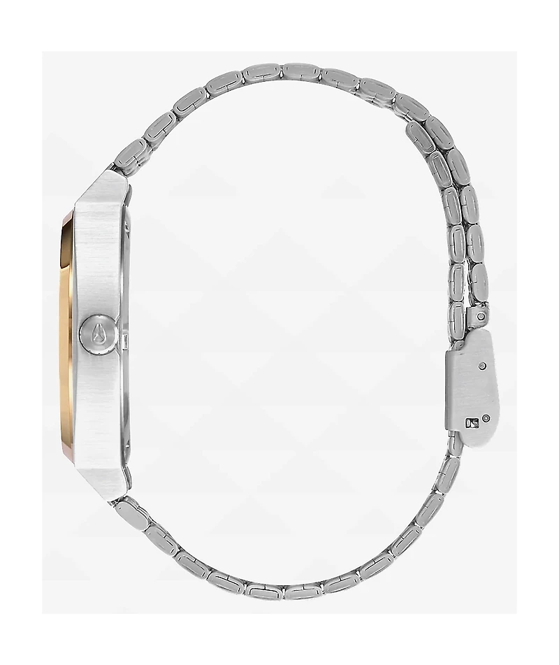 Nixon Time Teller Silver & Gold Analog Watch