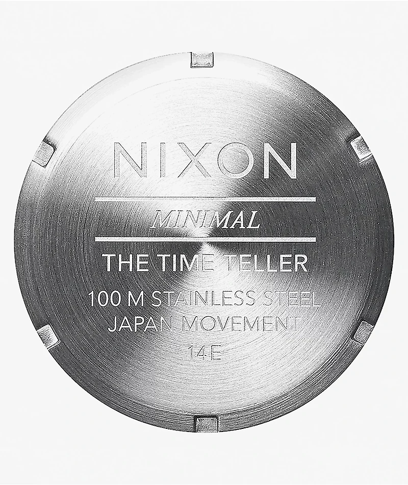 Nixon Time Teller Silver & Green Sunray Analog Watch