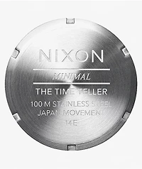 Nixon Time Teller Silver & Green Sunray Analog Watch