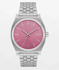 Nixon Time Teller Silver & Pink Analog Watch