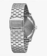 Nixon Time Teller Silver & Purple Sunray Analog Watch