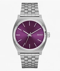 Nixon Time Teller Silver & Purple Sunray Analog Watch