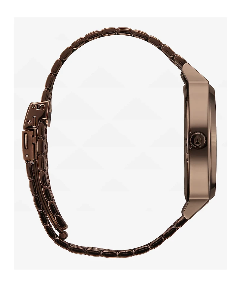 Nixon Time Teller Solar Chocolate & Cappuccino Analog Watch