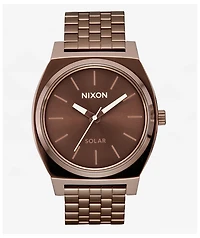 Nixon Time Teller Solar Chocolate & Cappuccino Analog Watch