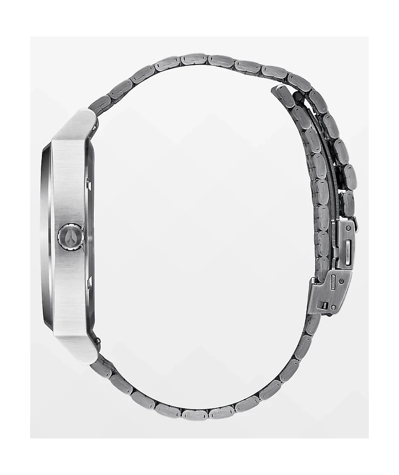 Nixon Time Teller Solar Silver & Dusty Blue Sunray Analog Watch