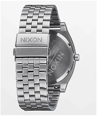 Nixon Time Teller Solar Silver & Dusty Blue Sunray Analog Watch