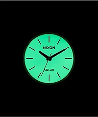 Nixon Time Teller Solar Silver & White Lume Analog Watch