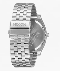 Nixon Time Teller Solar Silver & White Lume Analog Watch