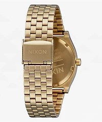 Nixon Time Teller Yellow Gold, Black, & Red Analog Watch