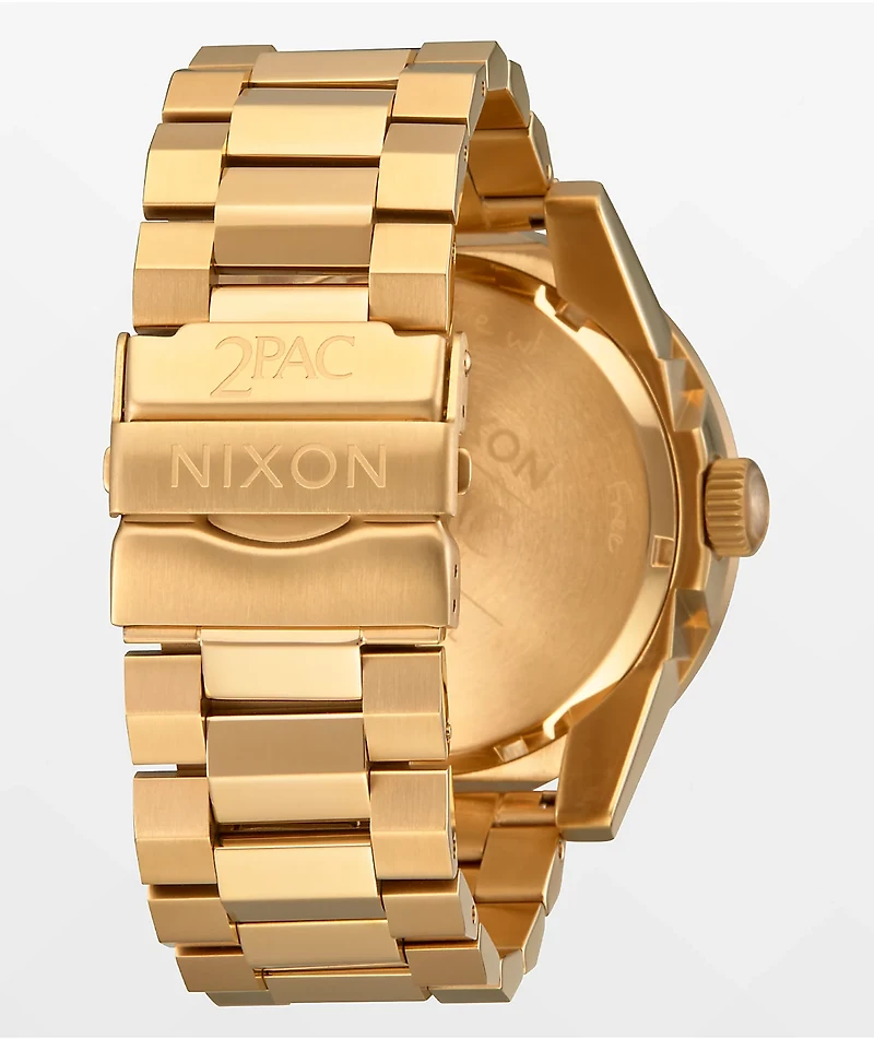 Nixon x 2PAC Corporal Gold Analog Watch