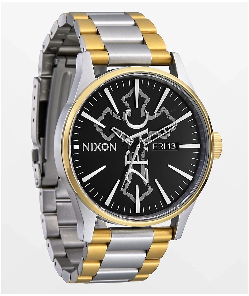 Nixon x 2PAC Sentry SS Gold & Silver Analog Watch