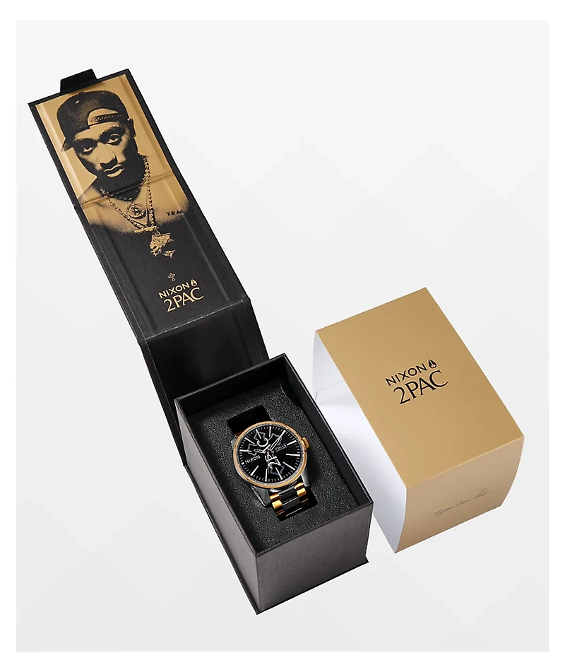 Nixon x 2PAC Sentry SS Gold & Silver Analog Watch