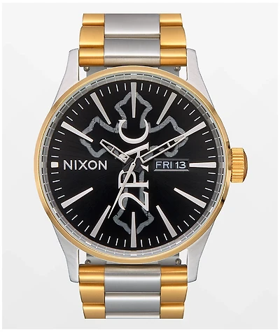 Nixon x 2PAC Sentry SS Gold & Silver Analog Watch