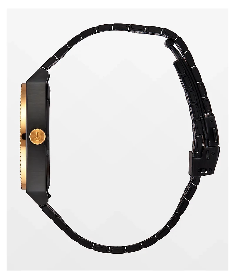 Nixon x 2PAC Time Teller Black & Gold Analog Watch